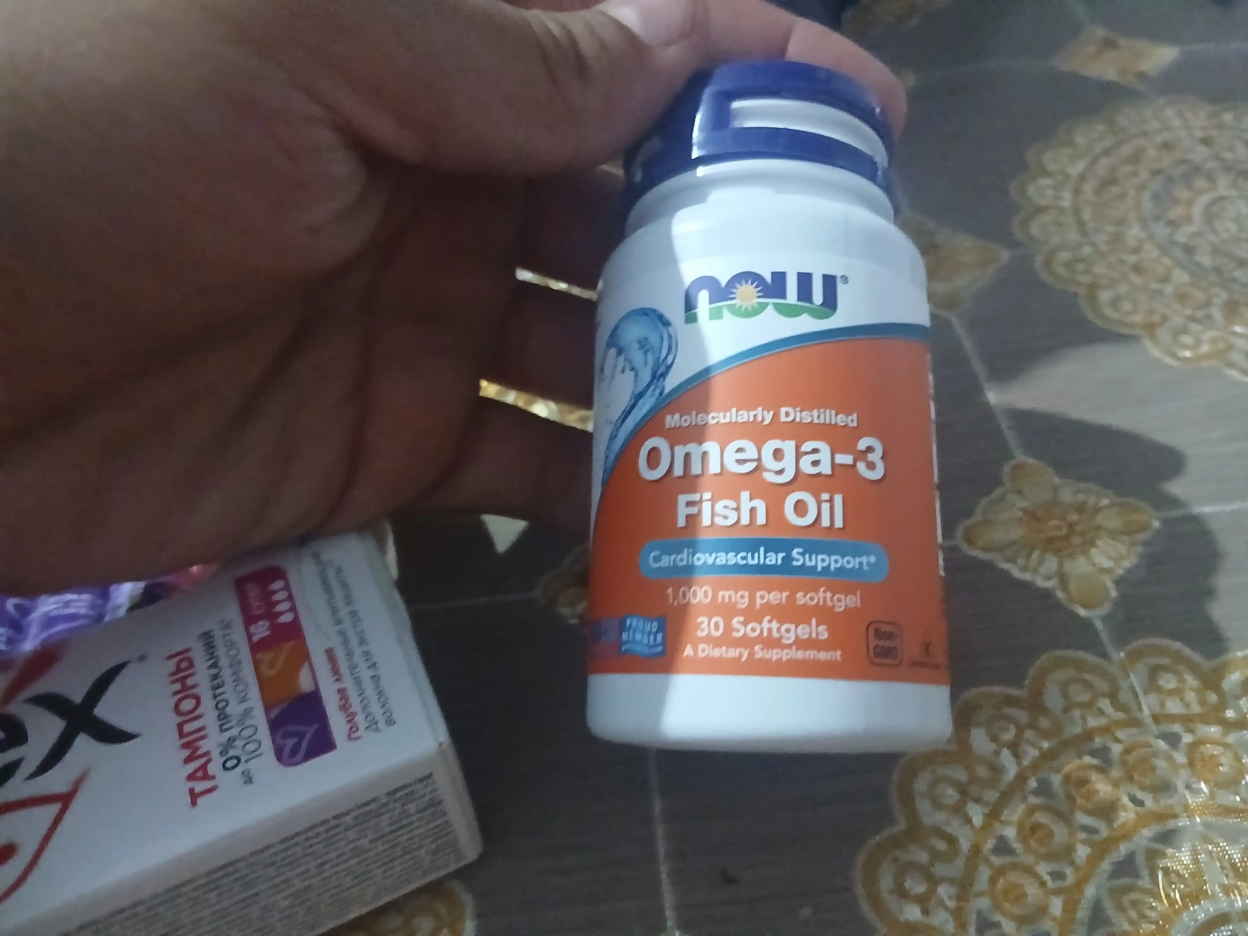 NOW Foods, Omega-3 baliq yog'i, 1000 mg, 30 kapsulalar
