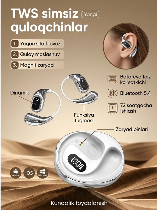 AI tarjimon quloqchinlar, 100 dan ortiq til, real vaqt rejimida, sayohat uchun - 