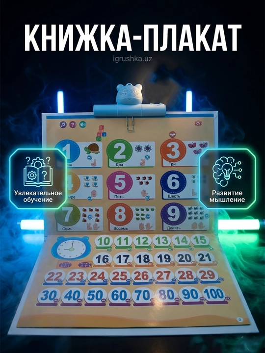 "Gapiruvchi kitob-plakat" - Rus va ingliz tillarida interaktiv plakat (13 varaq)