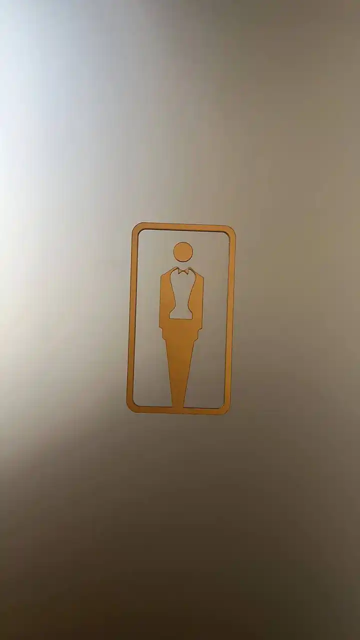 Дверной знак WC , акрил 3D, мужской женский, табличка для туалета, для офиса кафе 12x18 см