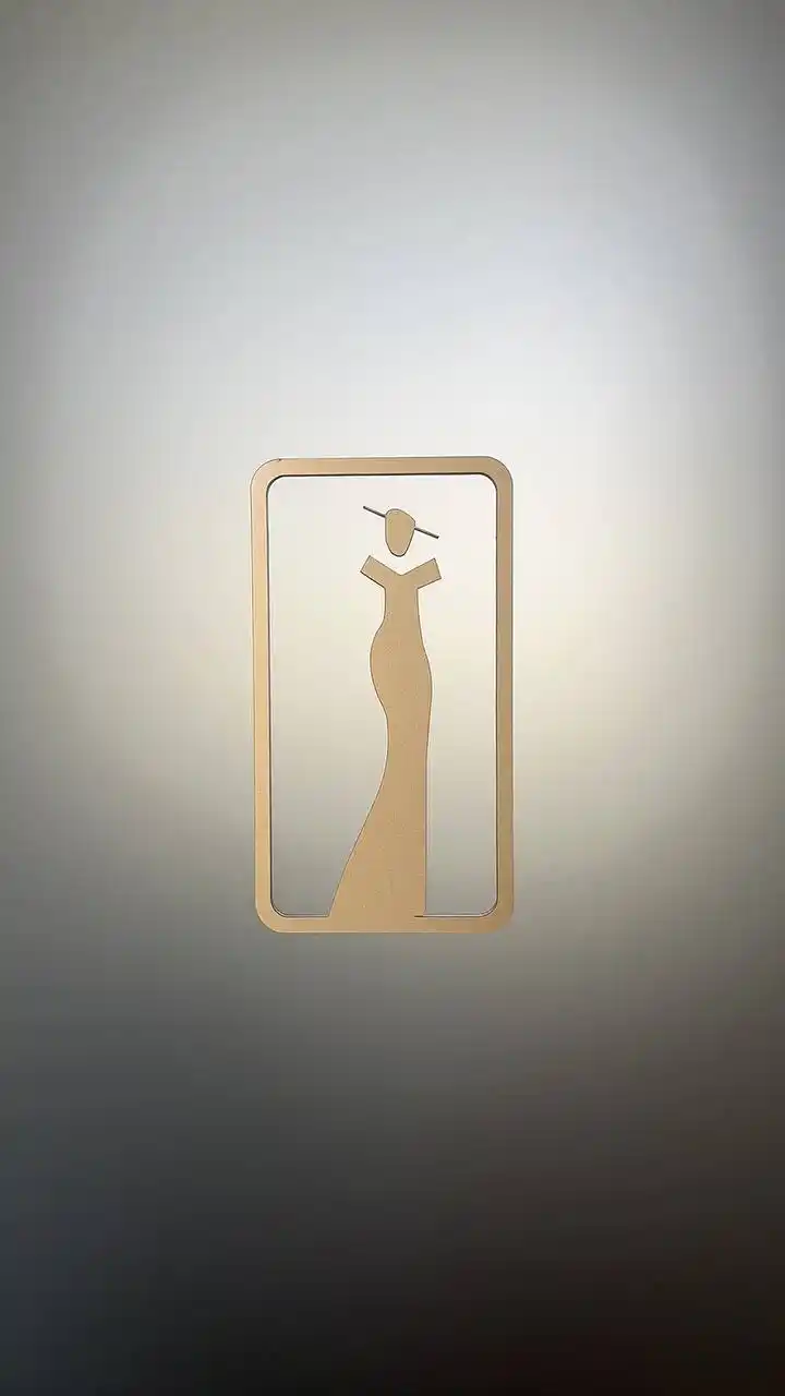 Дверной знак WC , акрил 3D, мужской женский, табличка для туалета, для офиса кафе 12x18 см