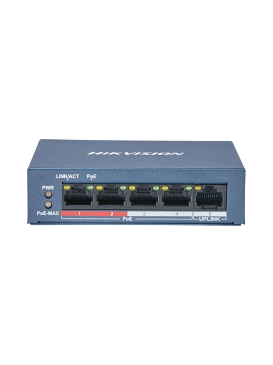 PoE коммутатор - Switch - 5 портов, Hikvision DS-3E0105P-E/M