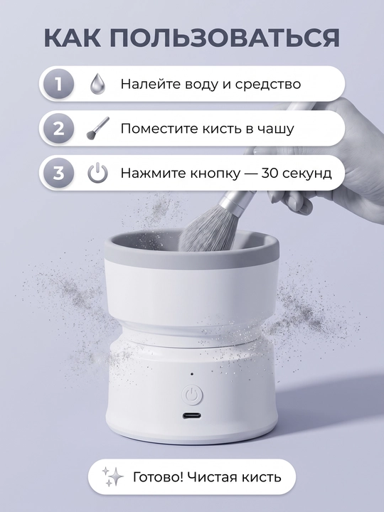 Электрический очиститель кистей