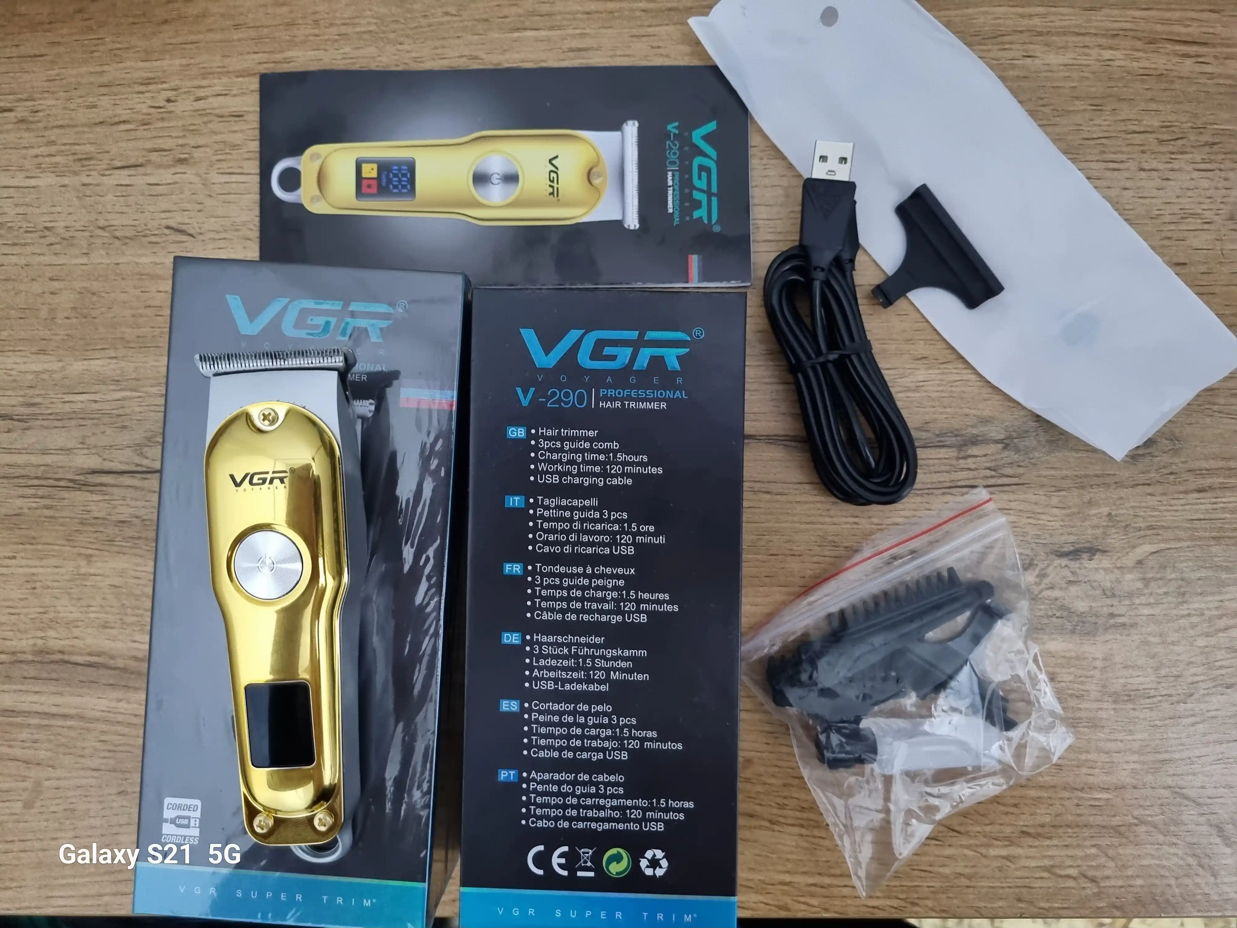 Trimmer soqol va mo'ylov olish mashinasi uchun elektr ustara, VGR V-290 modeli