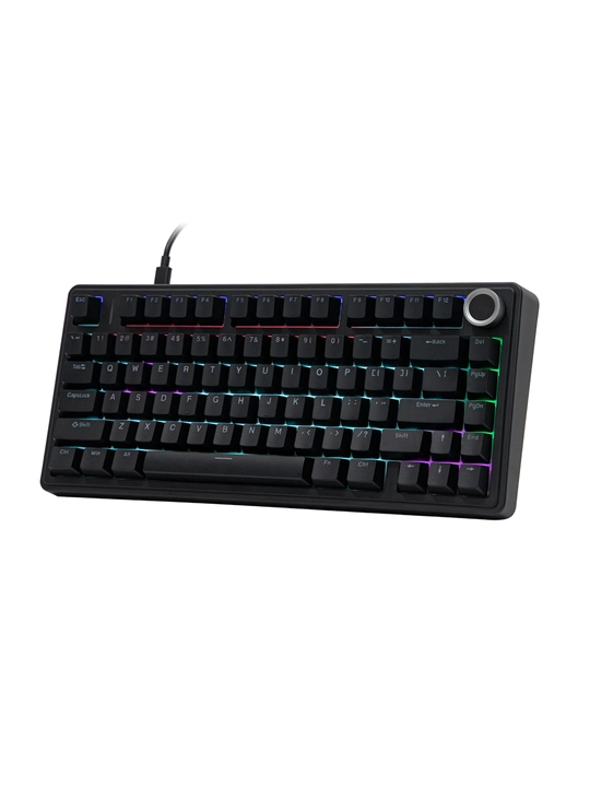 Клавиатура AULA F75, механическая, проводная, RGB-подсветка, 80 клавиш, с крутилкой