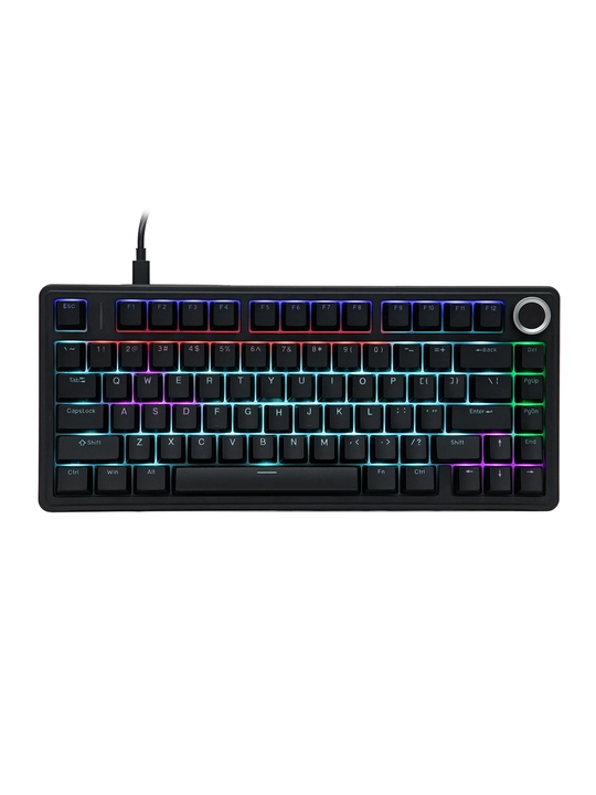 Клавиатура AULA F75, механическая, проводная, RGB-подсветка, 80 клавиш, с крутилкой