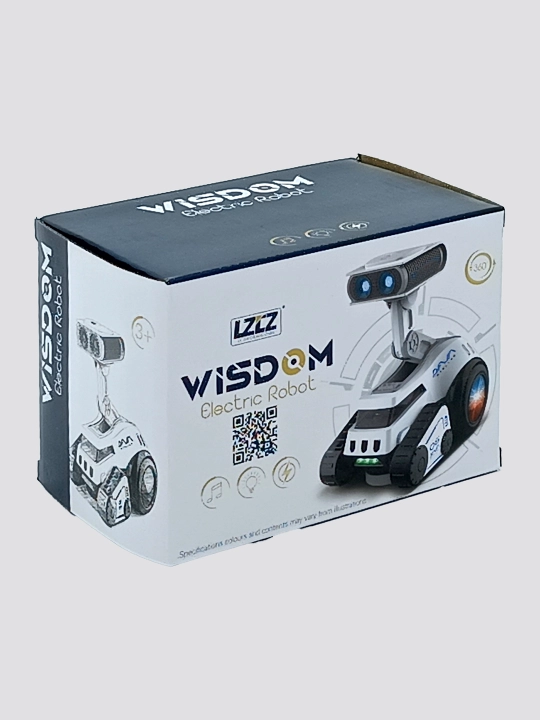 WISDOM Elektr Robot chiroq, musiqa va 360° aylanish bilan tasodifiy rang