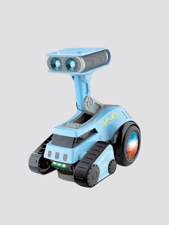 WISDOM Elektr Robot chiroq, musiqa va 360° aylanish bilan tasodifiy rang