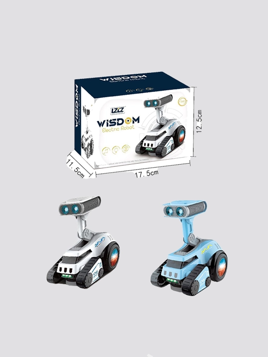 WISDOM Elektr Robot chiroq, musiqa va 360° aylanish bilan tasodifiy rang