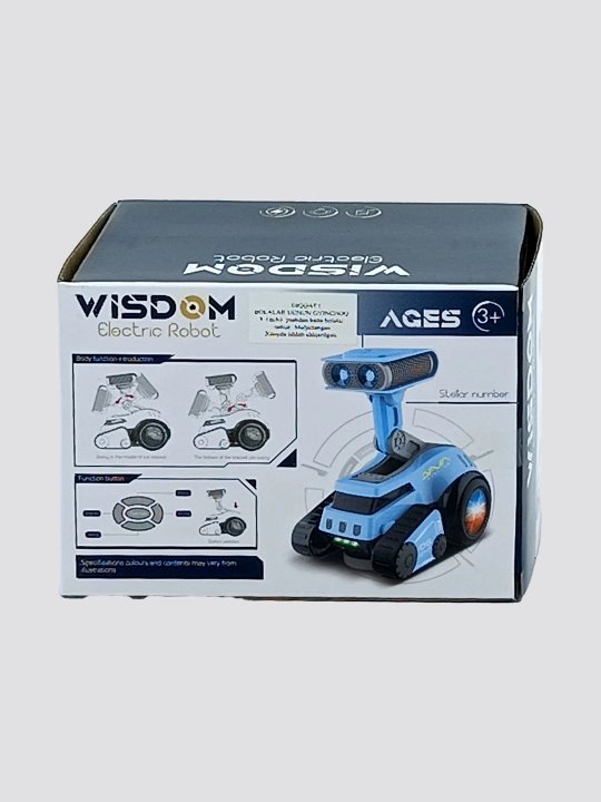 WISDOM Elektr Robot chiroq, musiqa va 360° aylanish bilan tasodifiy rang