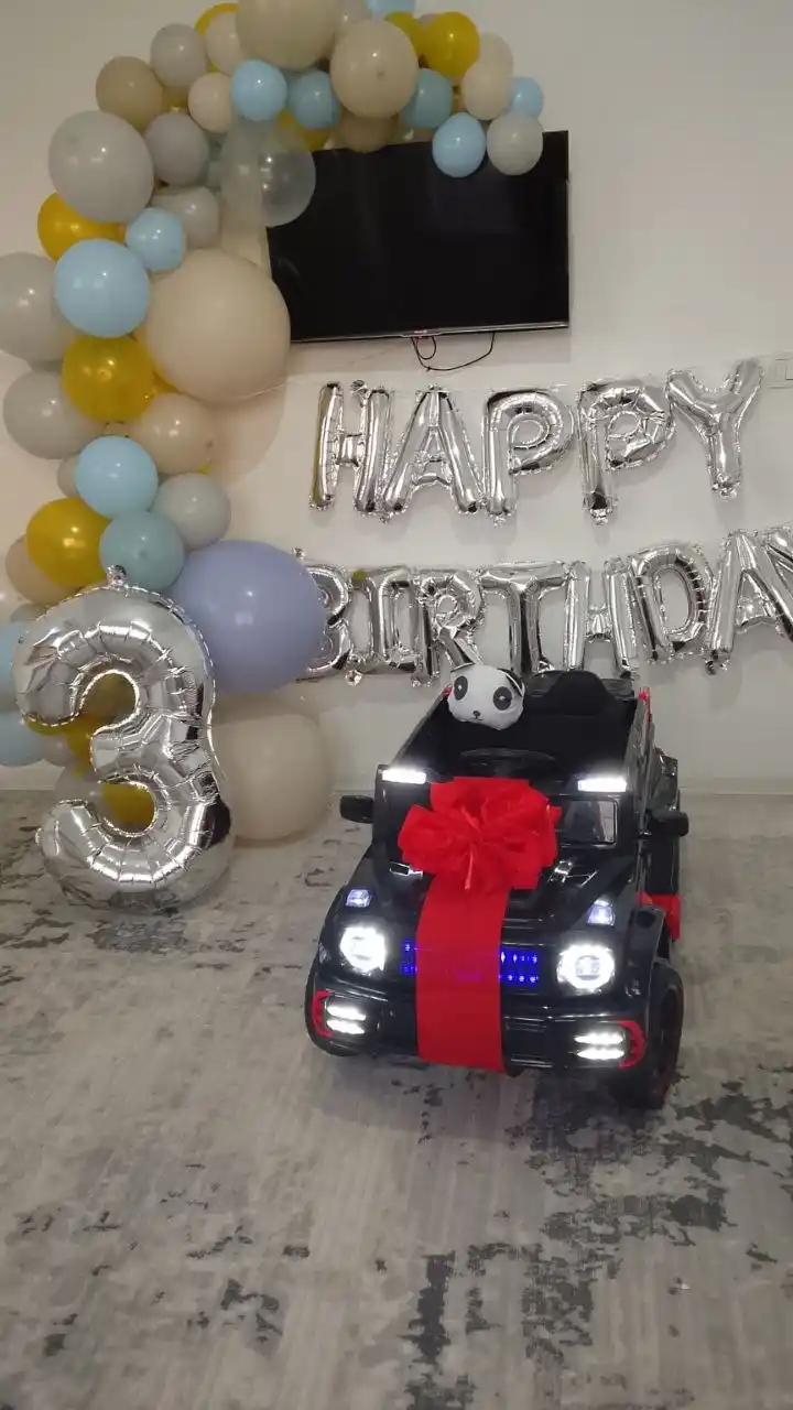 Шарики буквы "Happy Birthday", надпись на стену