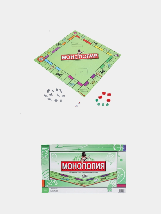 Настольная финансовая игра Монополия Classic на русском/английском до 4 игроков