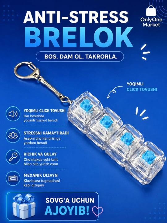 Yoritgichli antistress klaviatura svitchi va antistress brelok - 