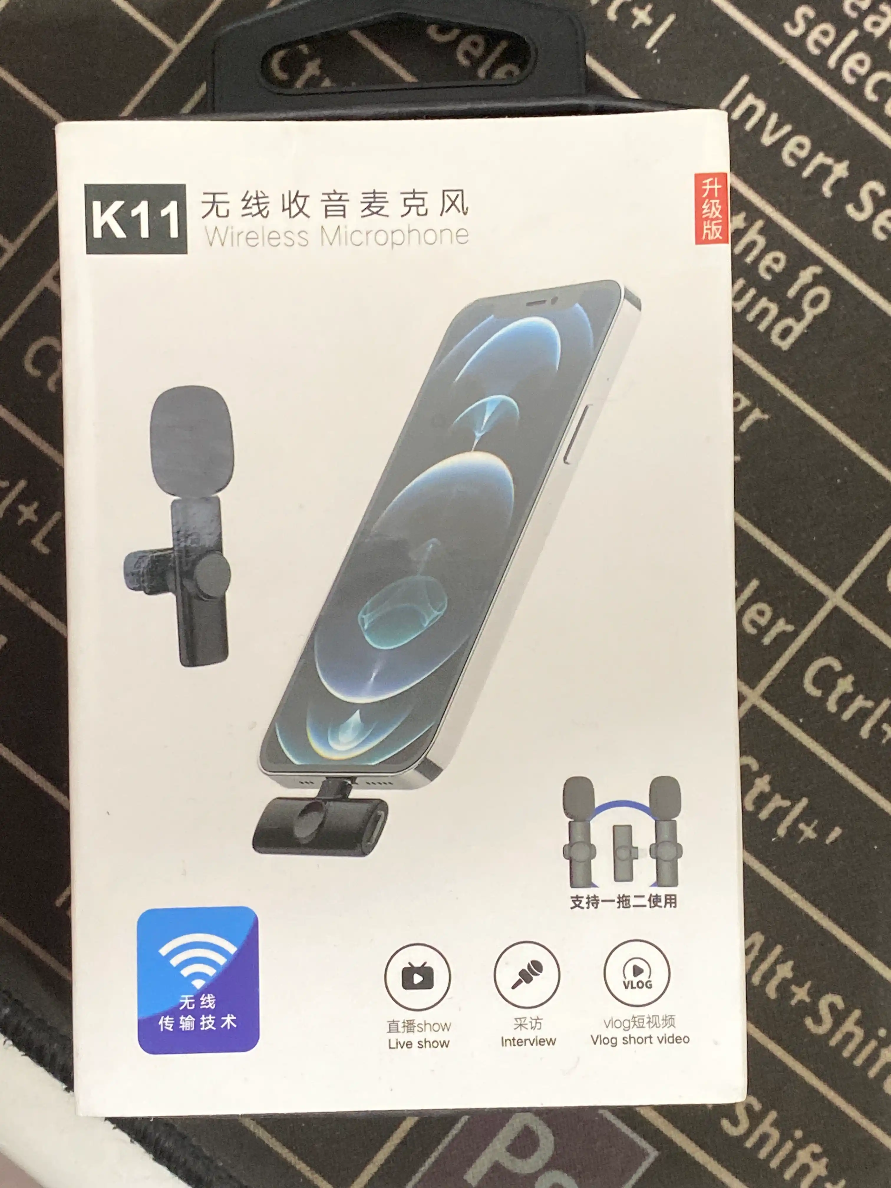 Simsiz petlichka mikrofon telefon uchun, iPhone va Android uchun, AAA
