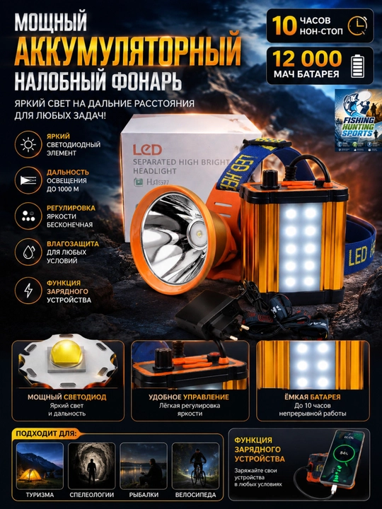 Набор мощных LED наружных фонарей и прожекторов - 
