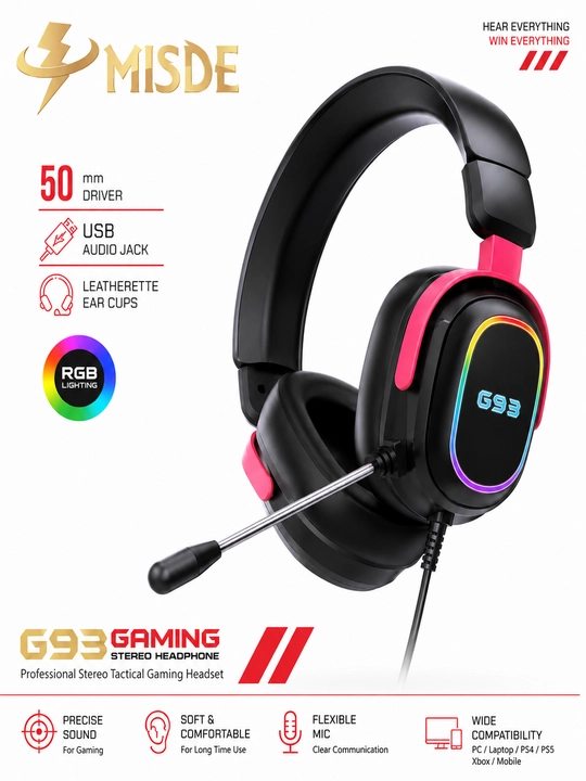MISDE G93 RGB Gaming Quloqchin