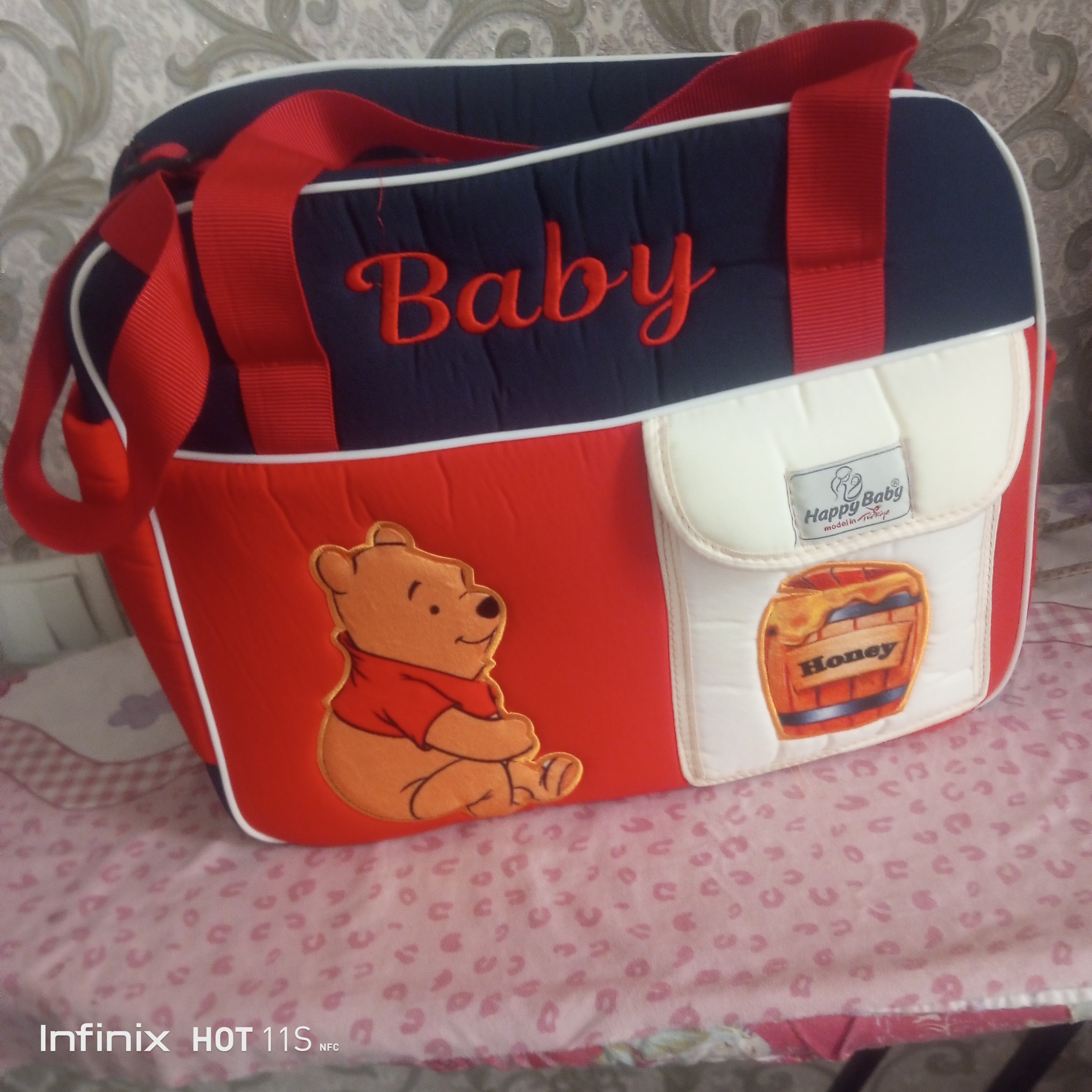 Happy Baby Baby organayzer sumkasi, ona va bola uchun, katta sig‘imli, tug‘ruqxona va sayr uchun