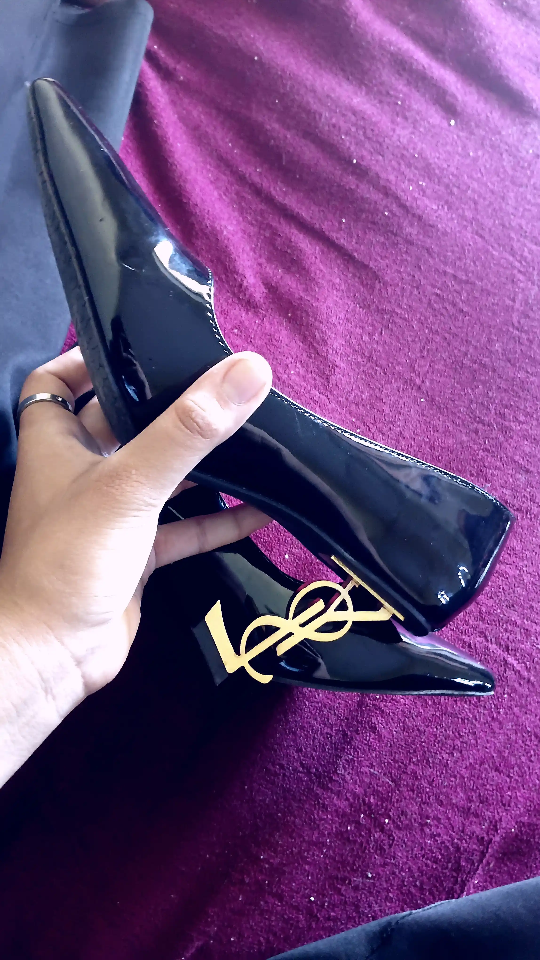 Женские босоножки на высоком каблуке Saint Laurent YSL