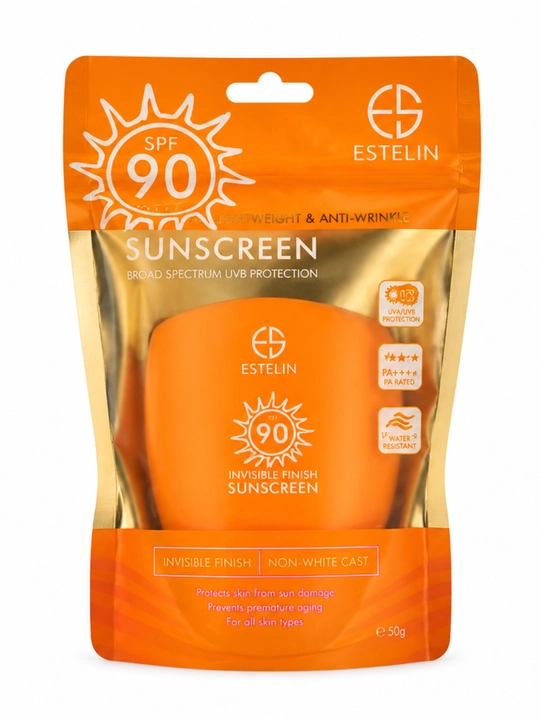 SPF90 krem quyoshdan himoya UVA  yuz uchun suvga chidamli Invisible Finish SPF krem