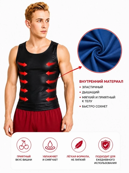 Компрессионная майка унисекс, утягивающая спортивная майка для коррекции фигуры - 