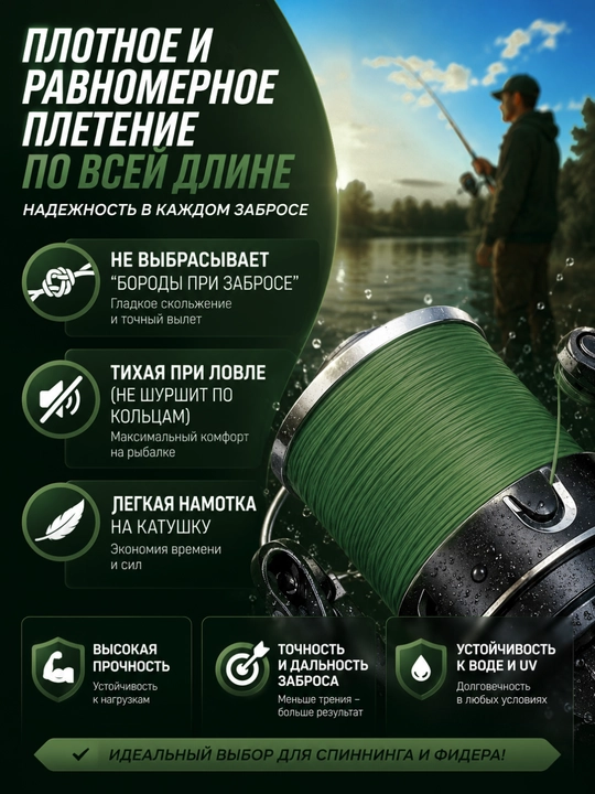 Плетеный шнур для рыбалки