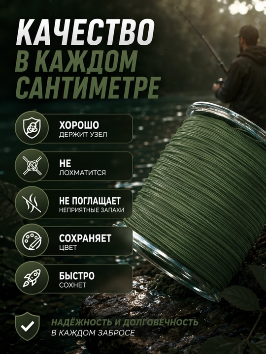 Плетеный шнур для рыбалки