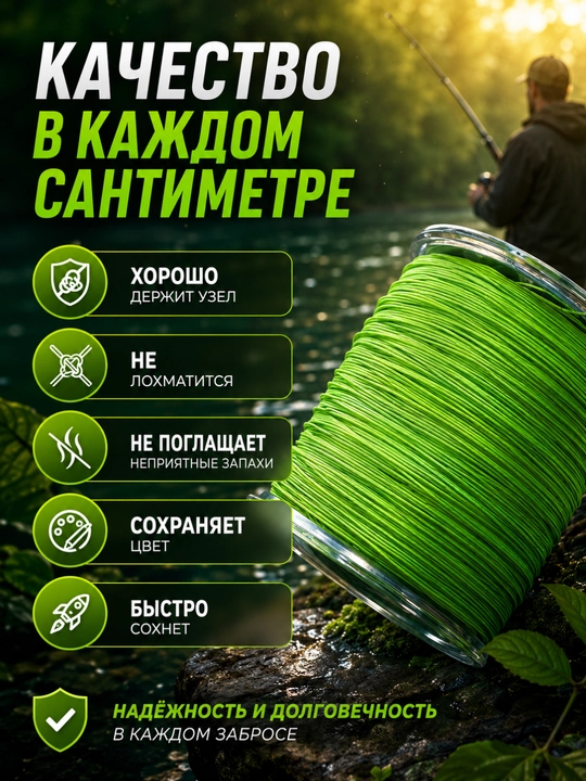 Плетеный шнур для рыбалки