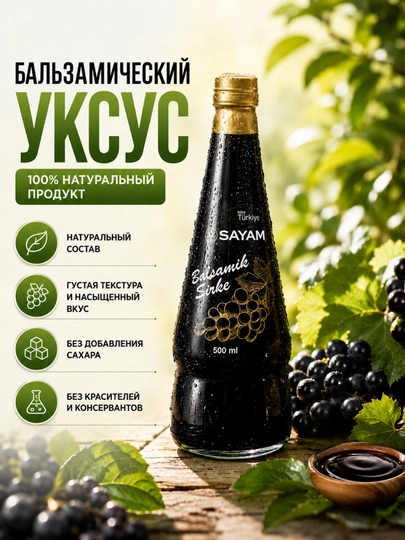 Бальзамический уксус SAYAM, 500 мл (Турция) — TUNA-SAYAM