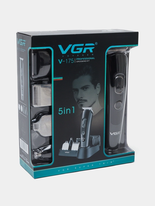 Professional trimmer to'plami VGR V-175 "5 tasi 1 da", soqol va soch uchun - 