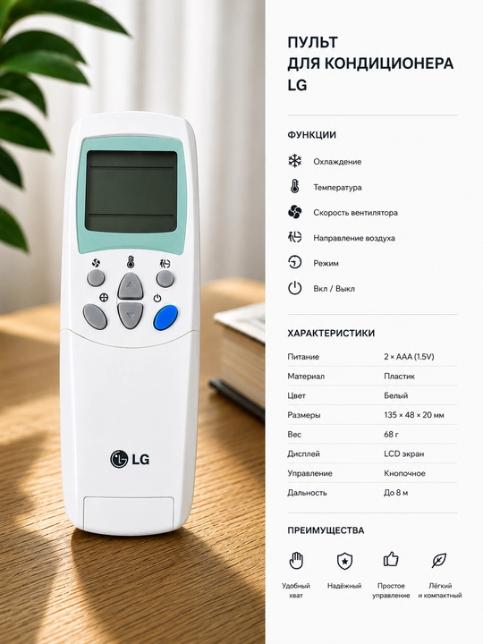 LG konditsioneri uchun masofaviy boshqaruv pulti - 