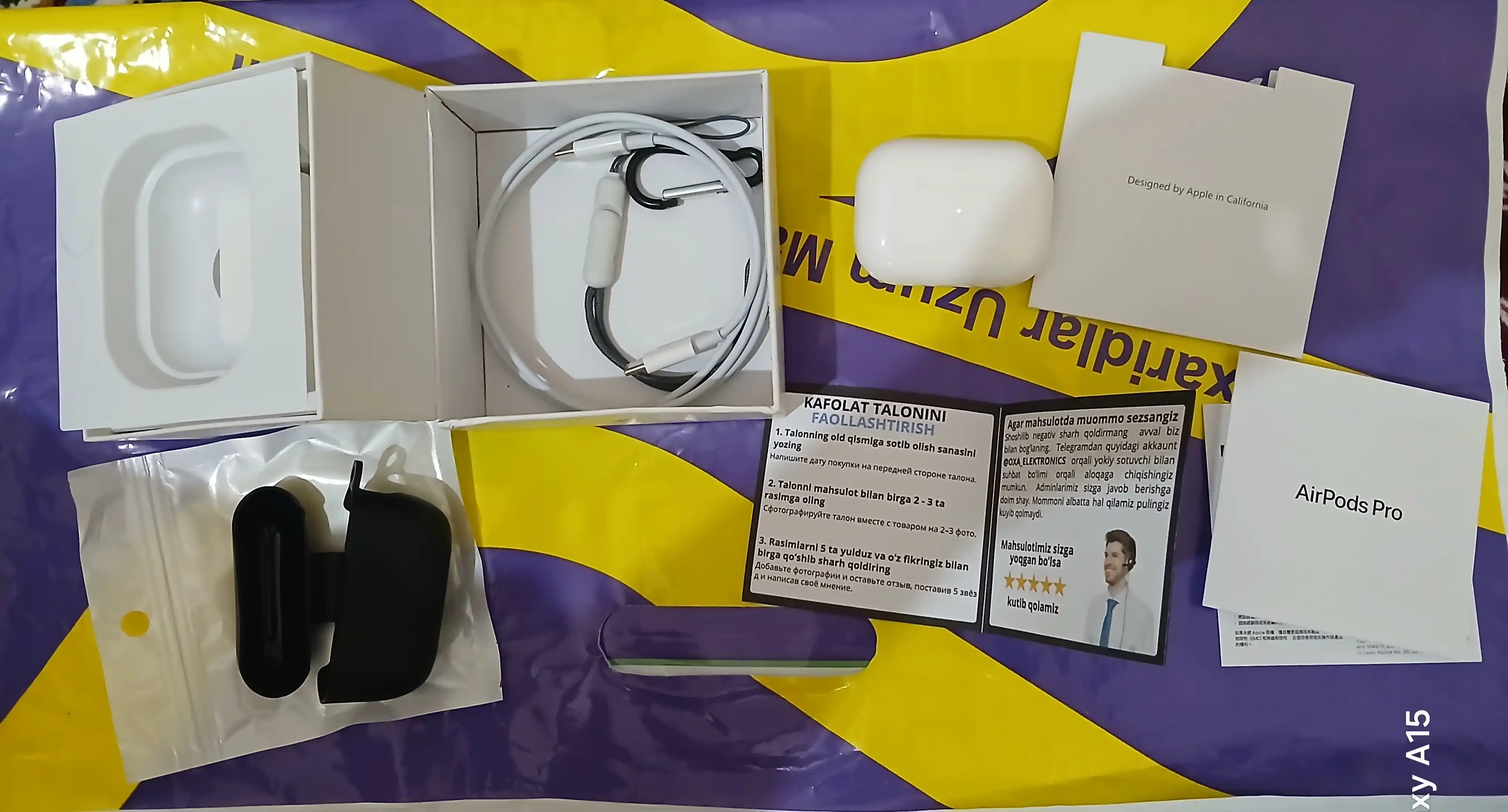 IPhone va Android uchun Bluetooth sensorli Pods Pro 2 simsiz quloqchinlari