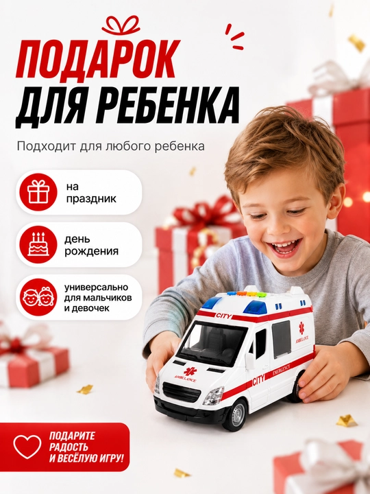 Игрушечная машинка для детей, экскаватор, пожарная, автокран, скорая помощь, погрузчик