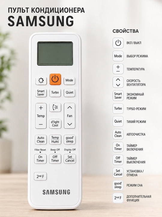 Samsung (Samsung) konditsioner pulti, universal masofadan boshqarish pulti - 