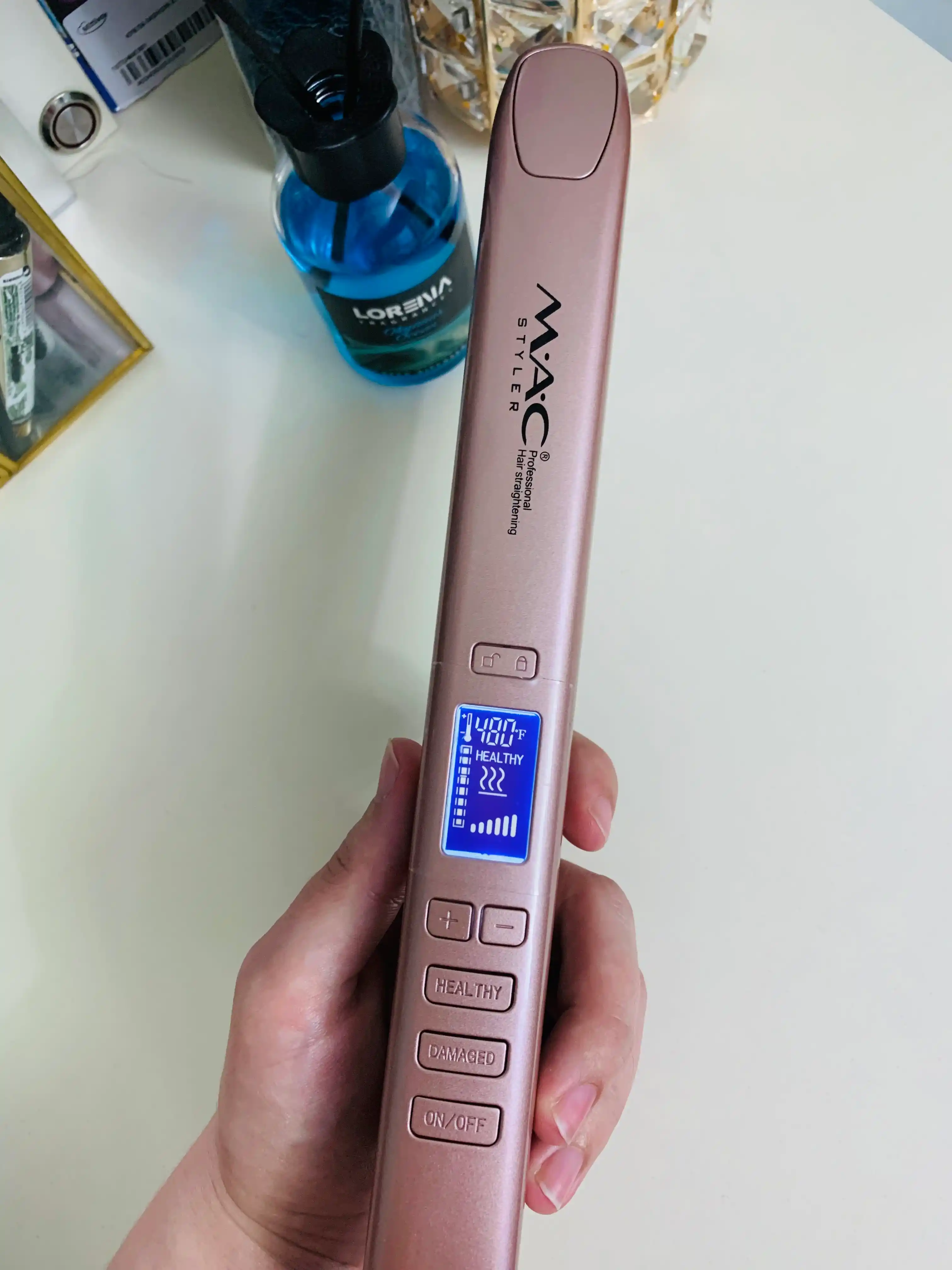Professional soch tekislovchi dazmol MAC Styler MC-2021 Keramika, LCD displeyli