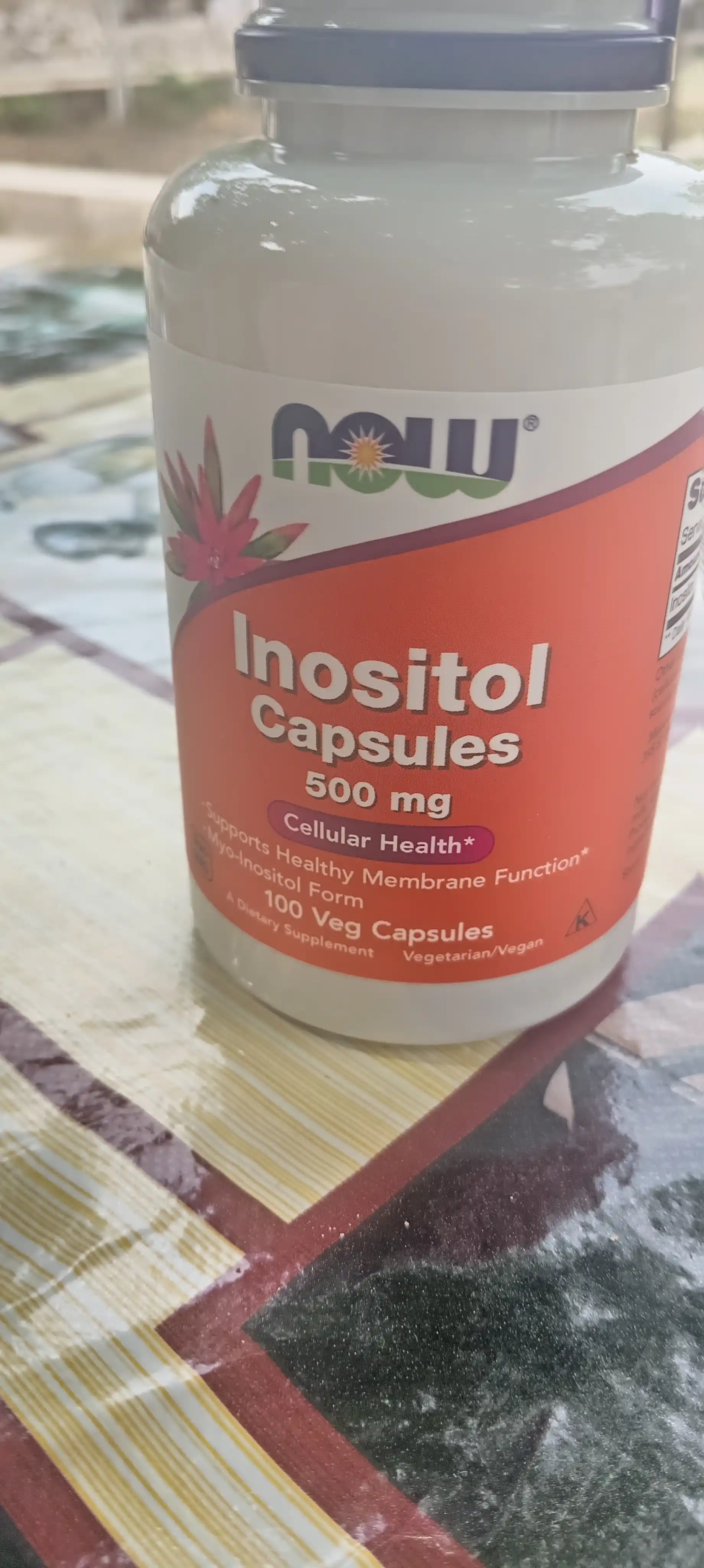 Inositol NOW Supplements 500 mg, membrana va hujayra salomatligi, 100 kapsula, Halol