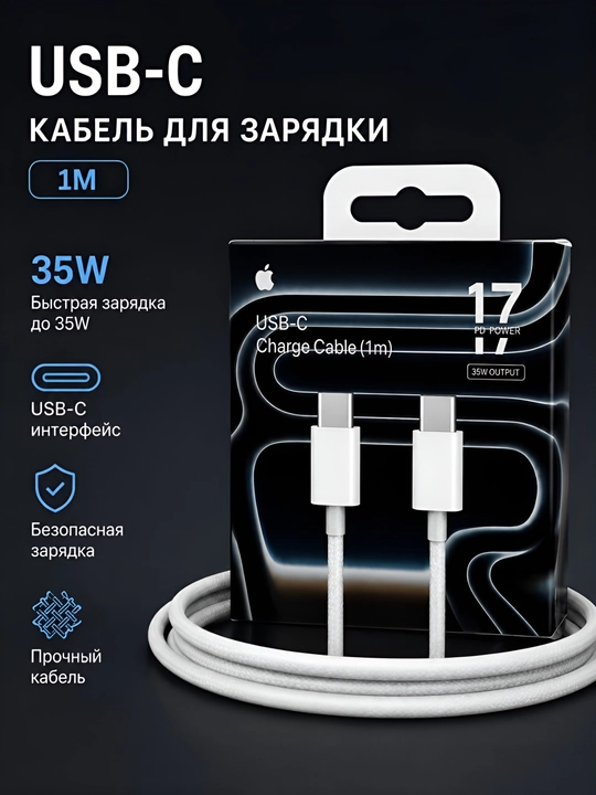 Кабель USB-C для iPhone - USB Type-C - 