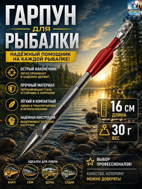 Гарпуны с выдвижными усами для рогатки - 