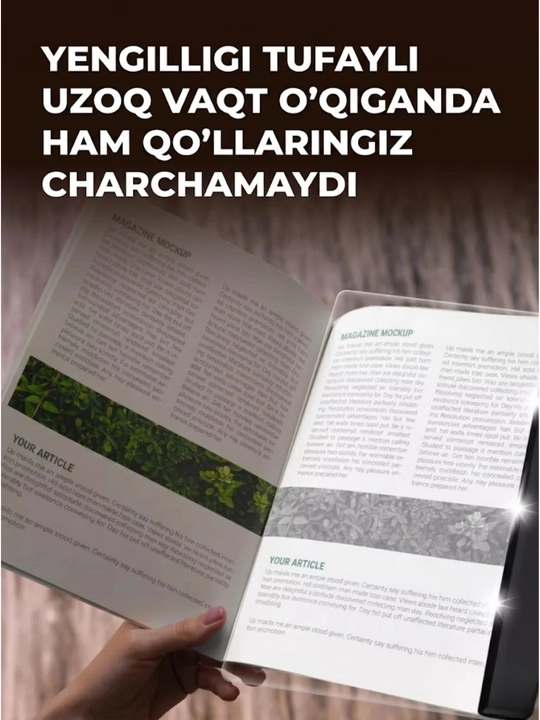 Qorong‘ida kitob o‘qish uchun yoritgich, 3 ta sovg‘a batareyasi