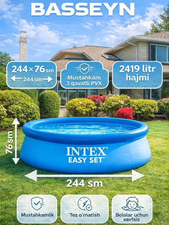 INTEX Easy Set 244×76 sm shishirma basseyn - 