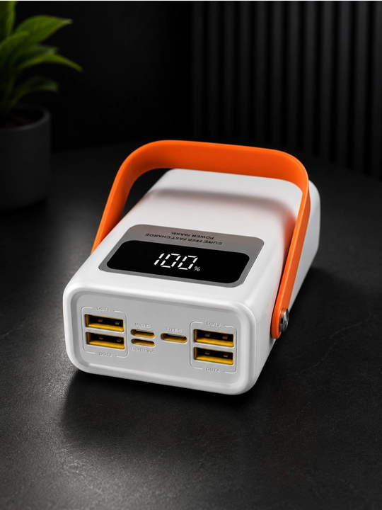 Power Bank AX-30 30000mAh, быстрая зарядка, 4 USB порта, LED дисплей