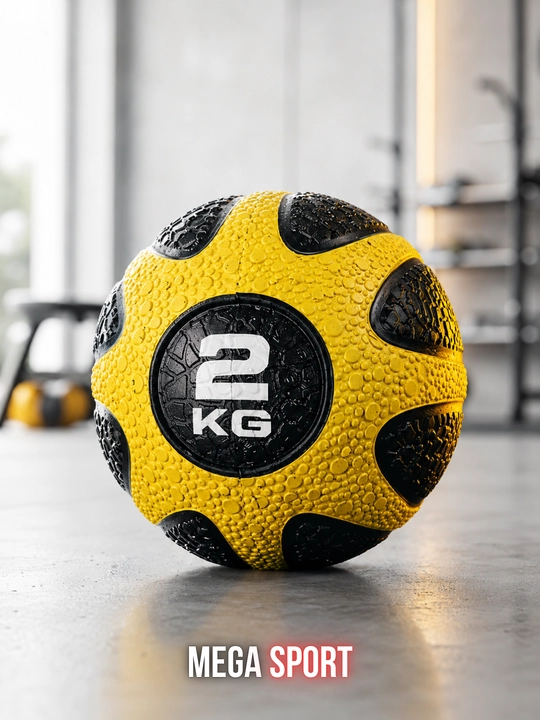 Fitnes medbol, sport va mashg‘ulot uchun rezinali og‘irlik to‘pi