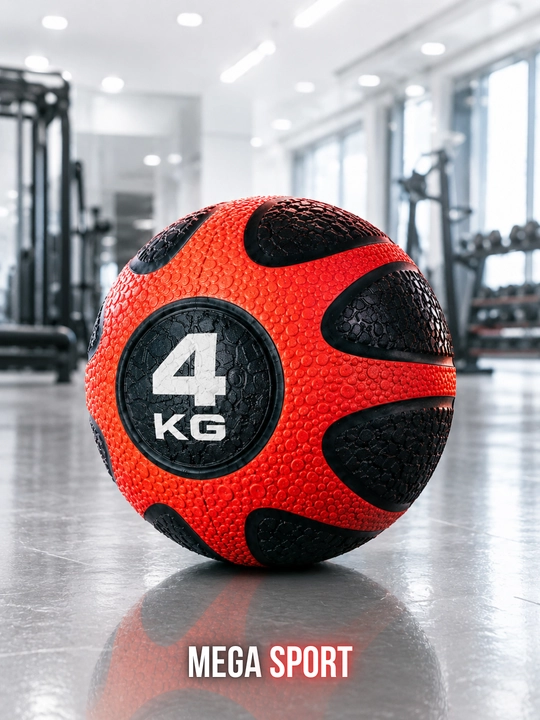 Fitnes medbol, sport va mashg‘ulot uchun rezinali og‘irlik to‘pi