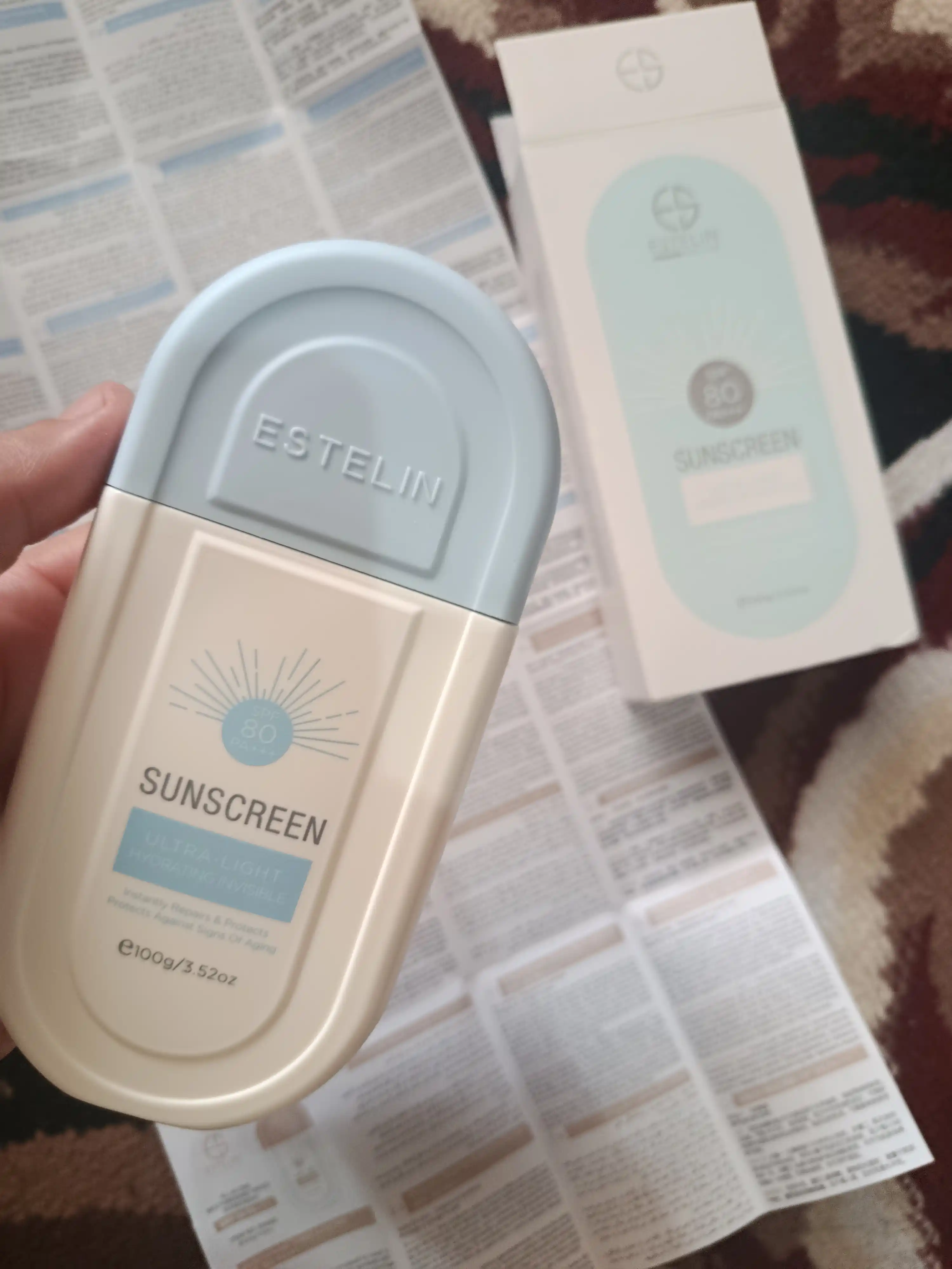 Quyoshdan himoyalovchi krem, suvga chidamli, ESTELIN SPF 100, 80, 70, 50 PA+++ 100 ml, 50 ml