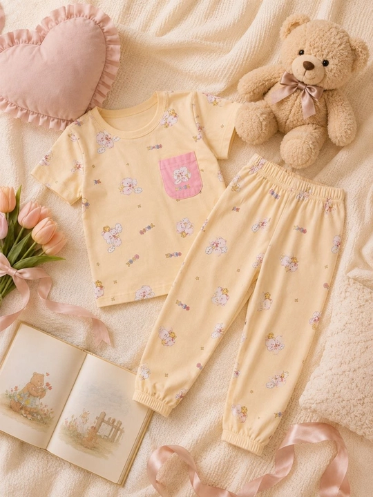 O‘g‘il va qiz bolalar uchun pijama – yumshoq va qulay uyqu kiyimi, 100% paxta, 2-6 yosh