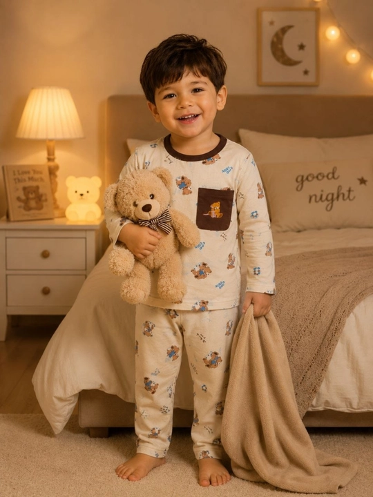 O‘g‘il va qiz bolalar uchun pijama – yumshoq va qulay uyqu kiyimi, 100% paxta, 2-6 yosh