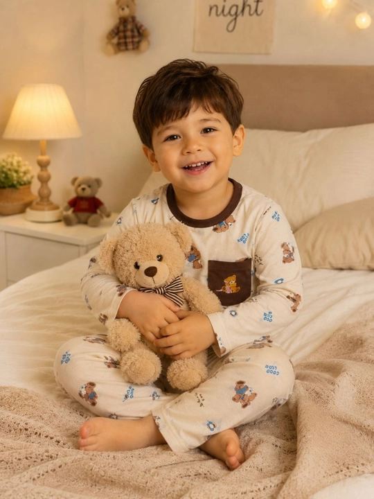 O‘g‘il va qiz bolalar uchun pijama – yumshoq va qulay uyqu kiyimi, 100% paxta, 2-6 yosh
