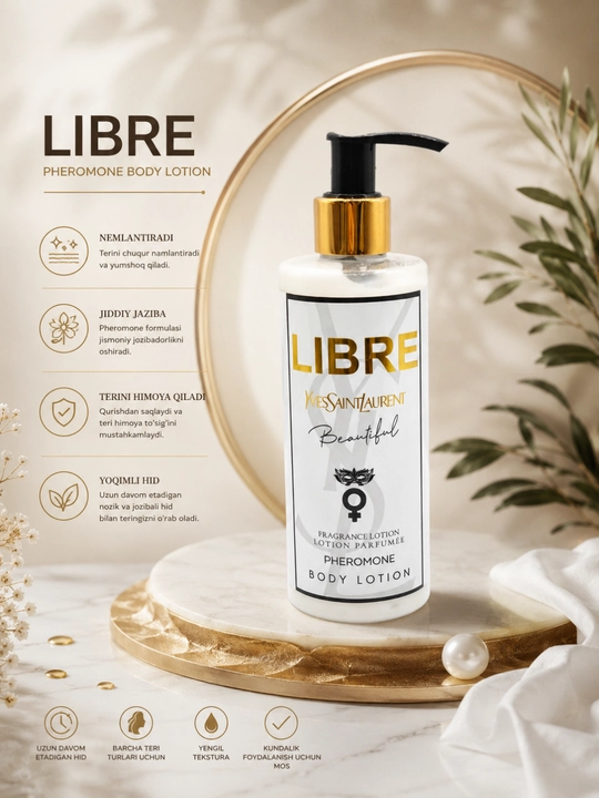Libre Beautiful Pheromone Body Lotion — Parfumlangan va feromonli tana losyoni - 