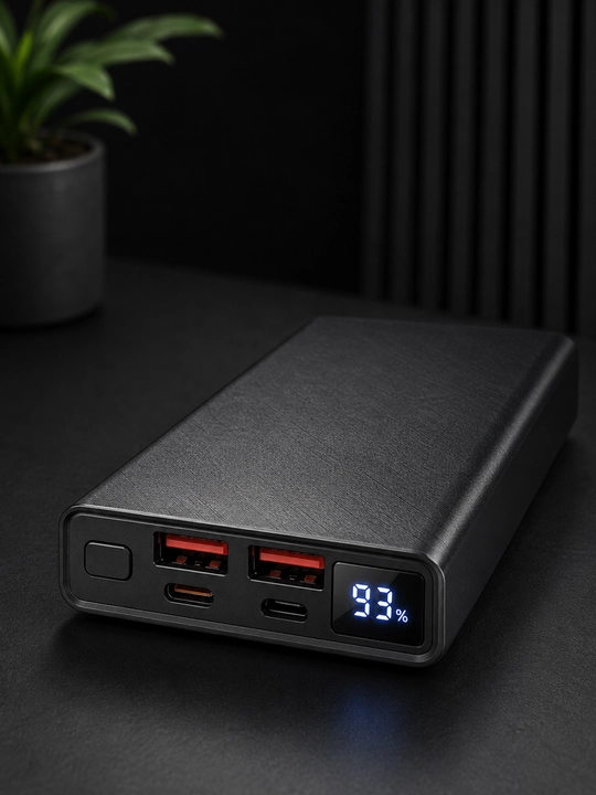 Повербанк 20000mAh, портативный аккумулятор с зарядкой, универсальный power bank