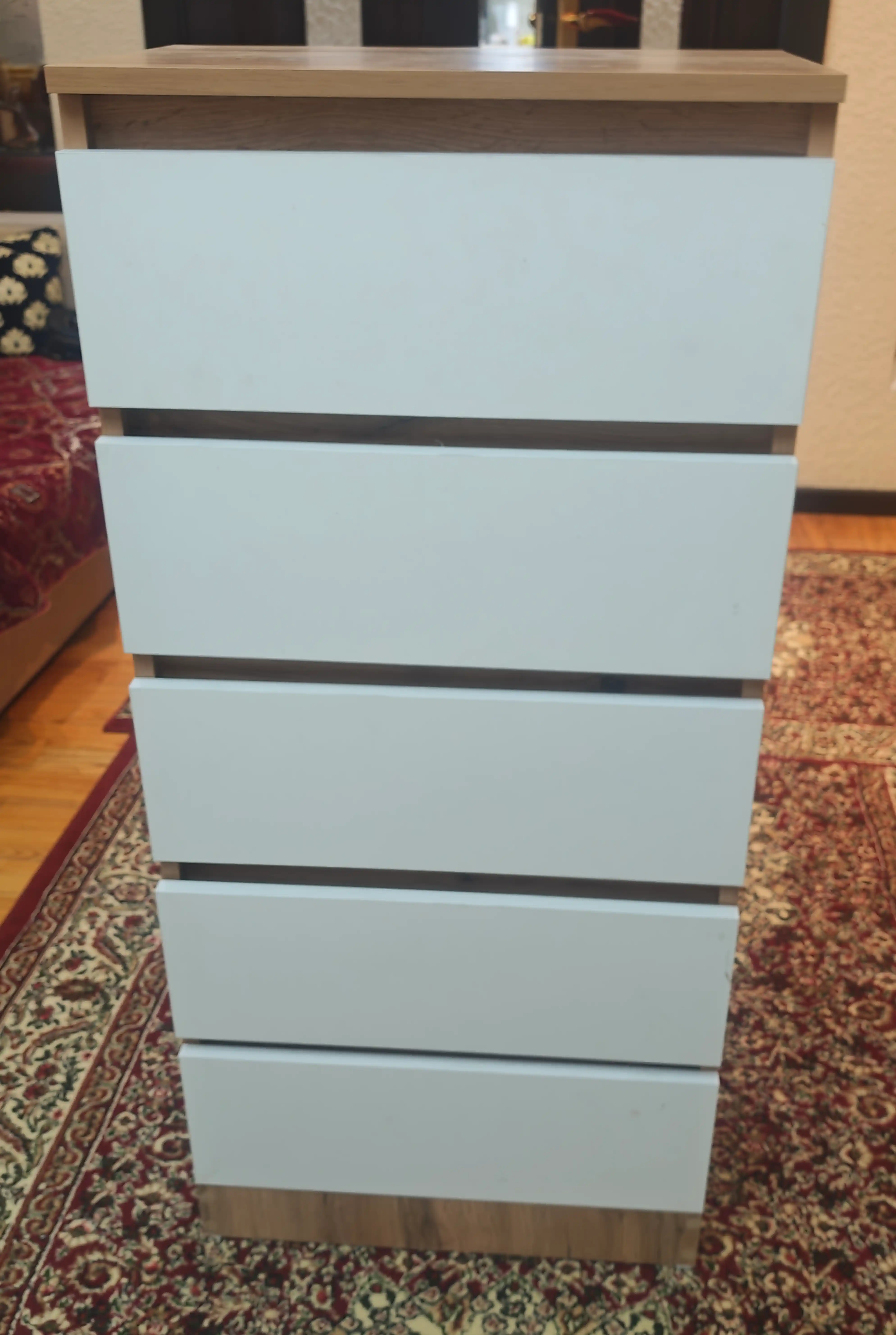 Комод KASTA, в собранном виде, 3, 4 и 5 ящиков, ЛДСП