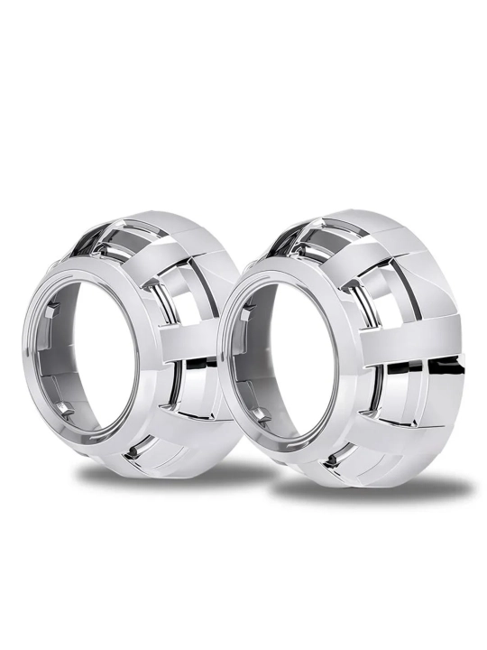 Маски для BI-LED линз 2.5/3 дюйма хром ABS пластик, декоративные бленды для фар, 2 шт
